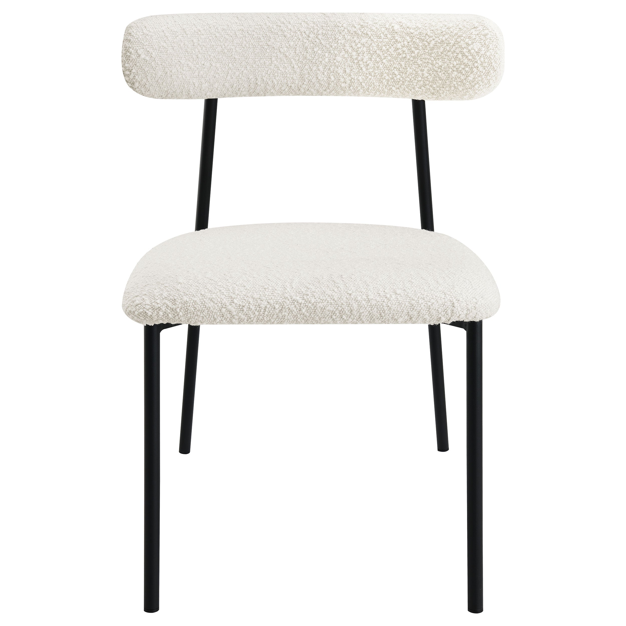 Anzio Boucle Upholstered Dining Side Chair White (Set of 2)