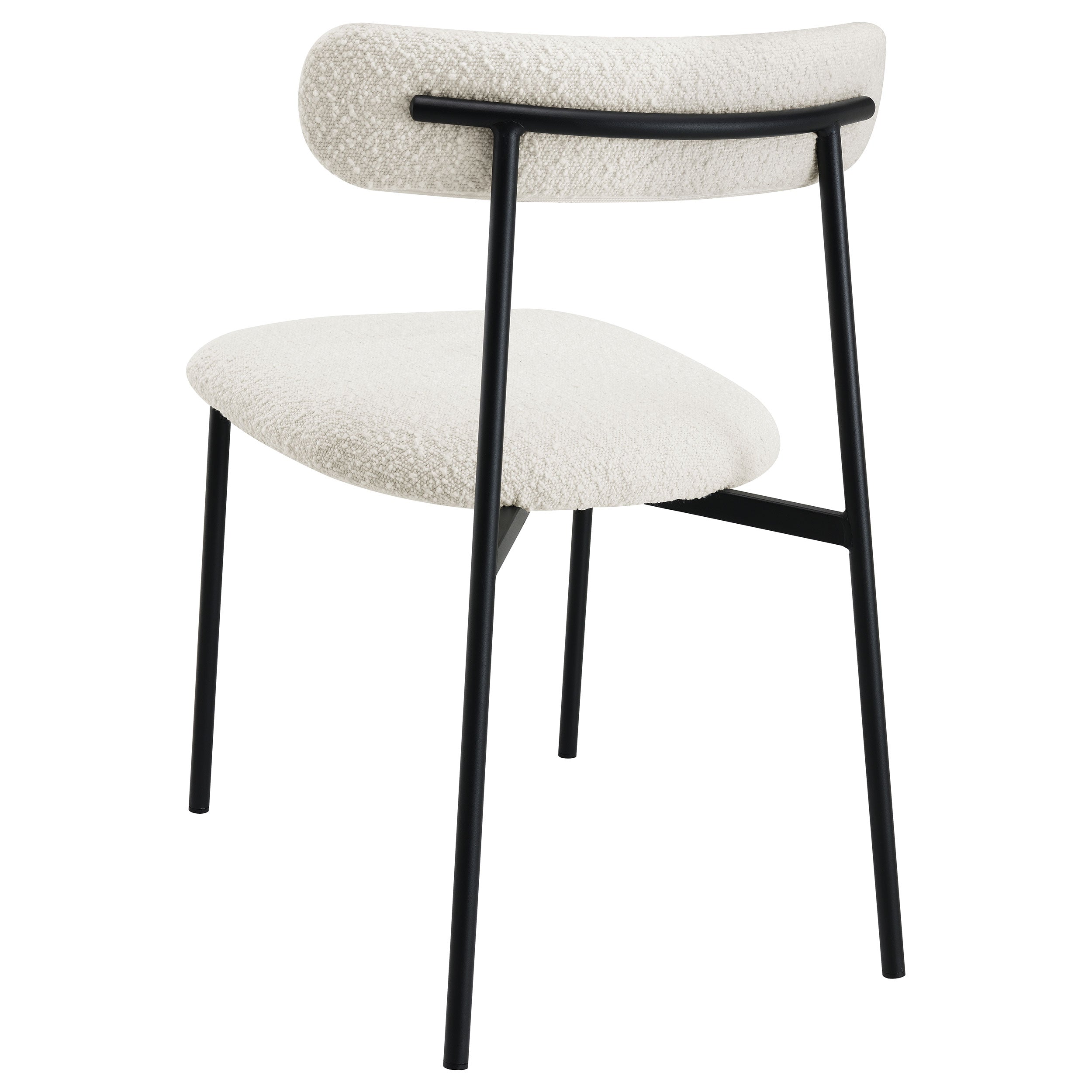 Anzio Boucle Upholstered Dining Side Chair White (Set of 2)