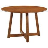 Dinah  Round Solid Wood Dining Set Walnut