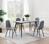 Dennison  Rectangular Dining Table Set Grey