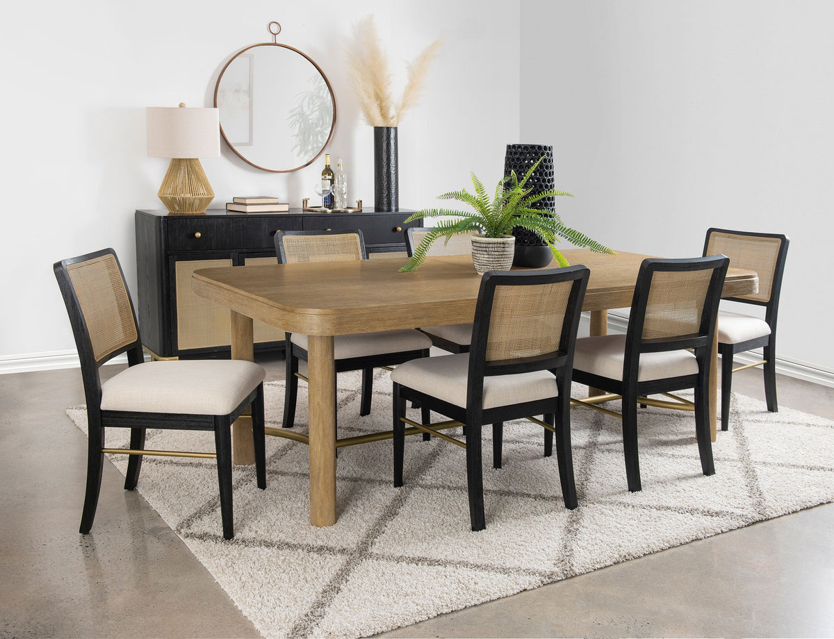 Arini  Extension Leaf Dining Table Set Black