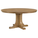 Hartville 60-inch Round Dining Table Natural Light Brown