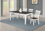 Kingman  Rectangular Dining Set Espresso and White