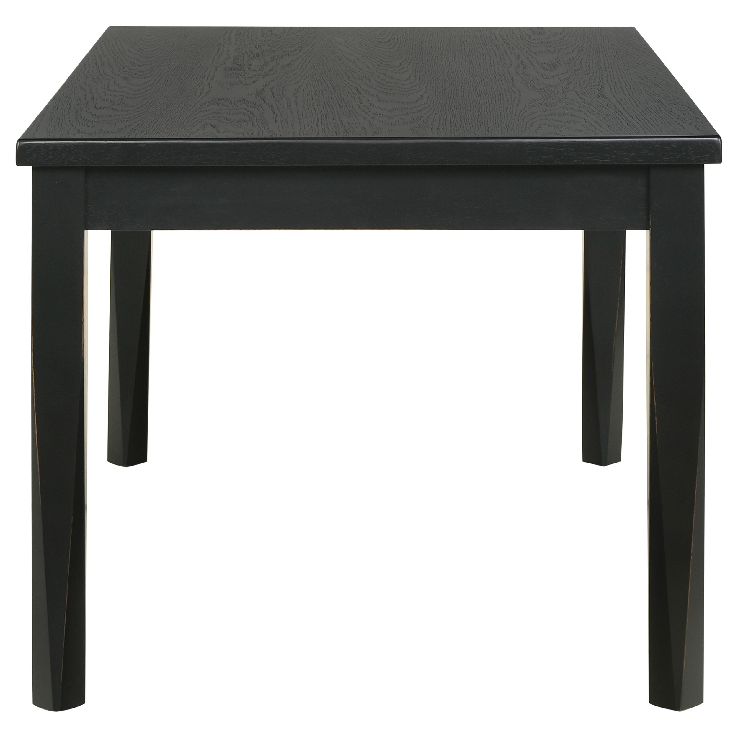 Appleton  Rectangular Wood Dining Table Set Black Washed and Light Grey