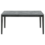 Stevie Rectangular Faux Marble Top Dining Table Grey and Black