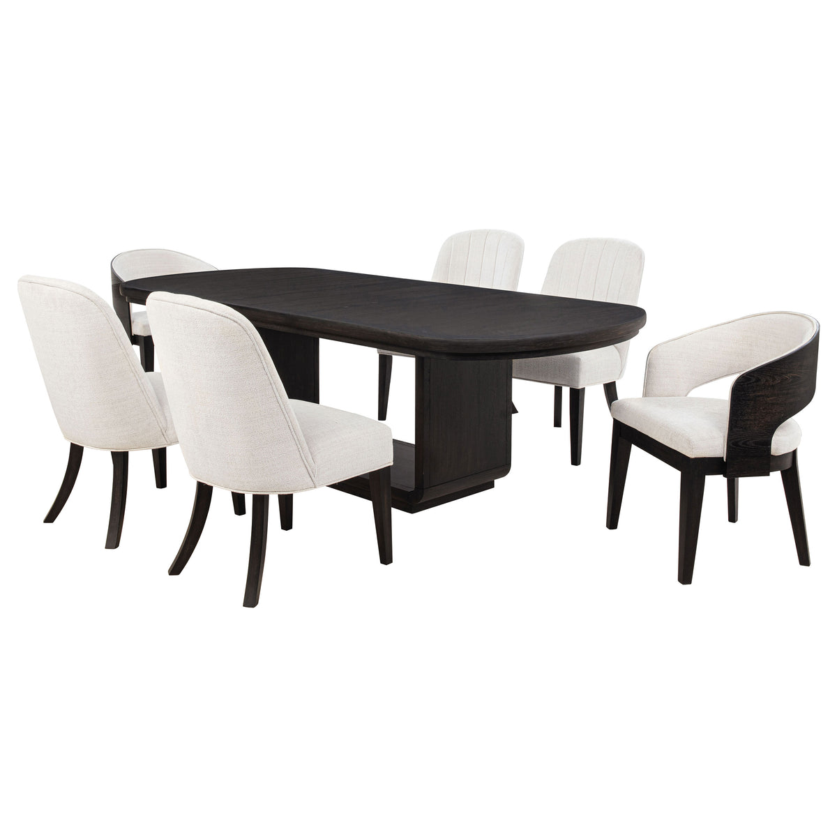 Leandro Rectangular Dining Table Set Burnished Black