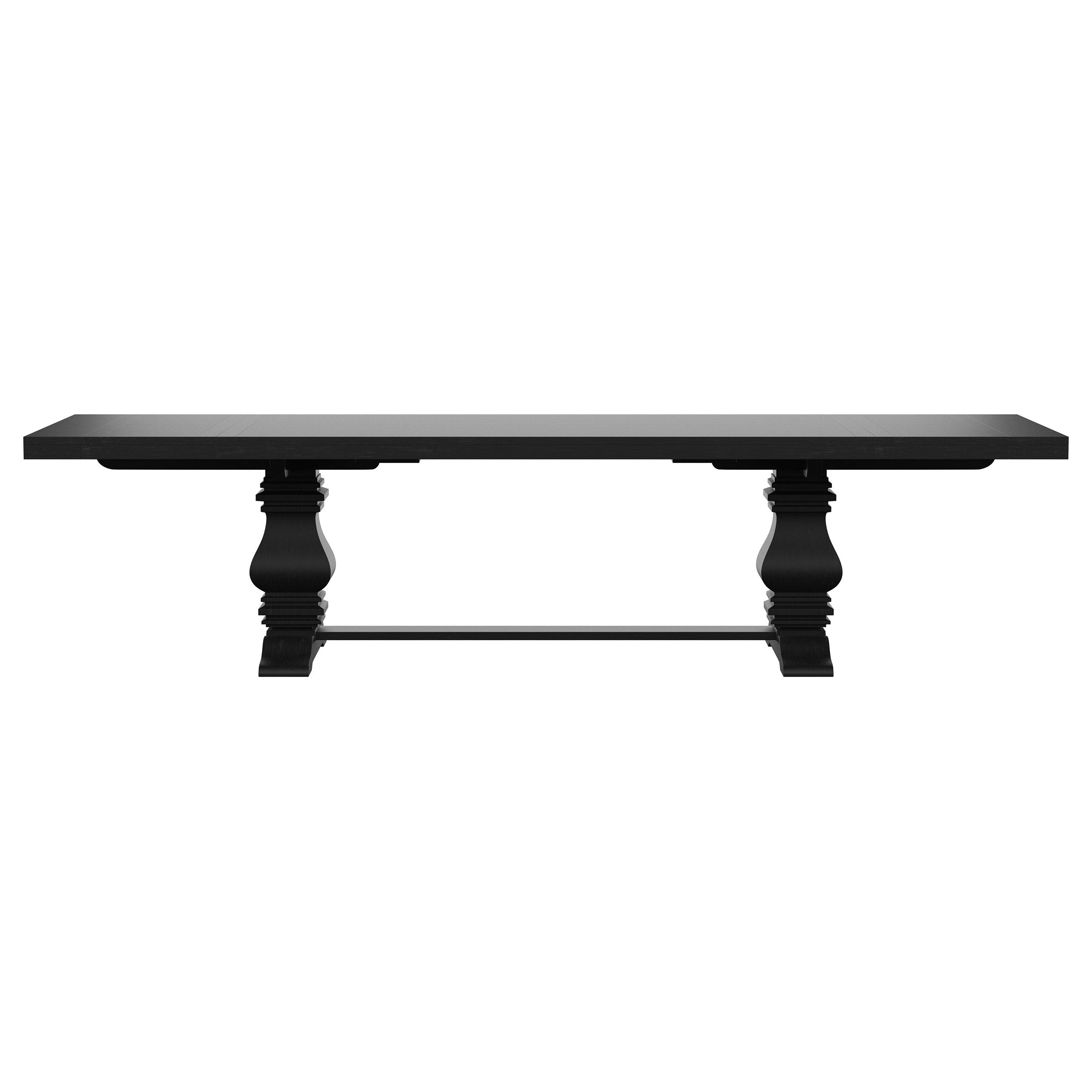 Florence 126-inch Extension Dining Table Distressed Black