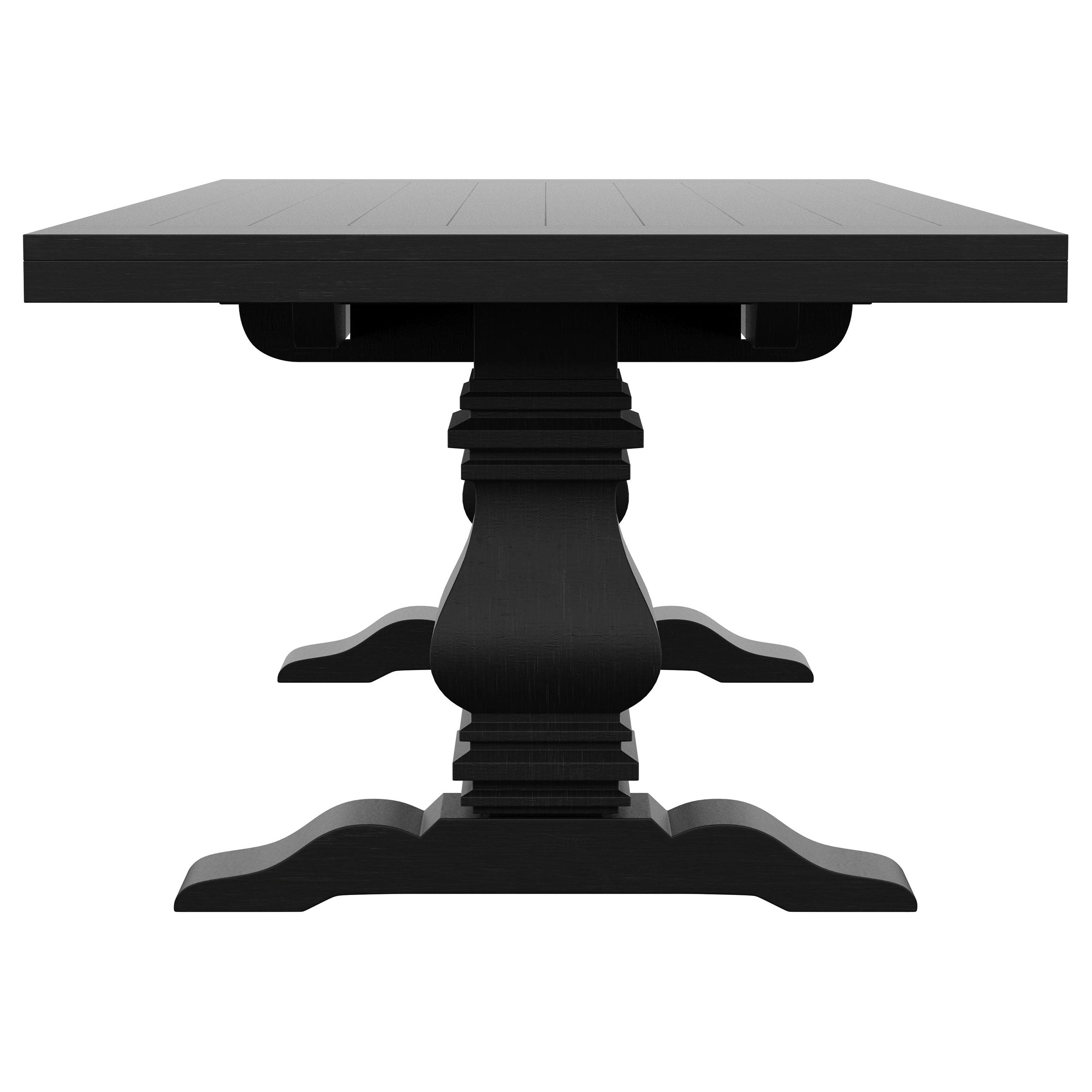 Florence 126-inch Extension Dining Table Distressed Black