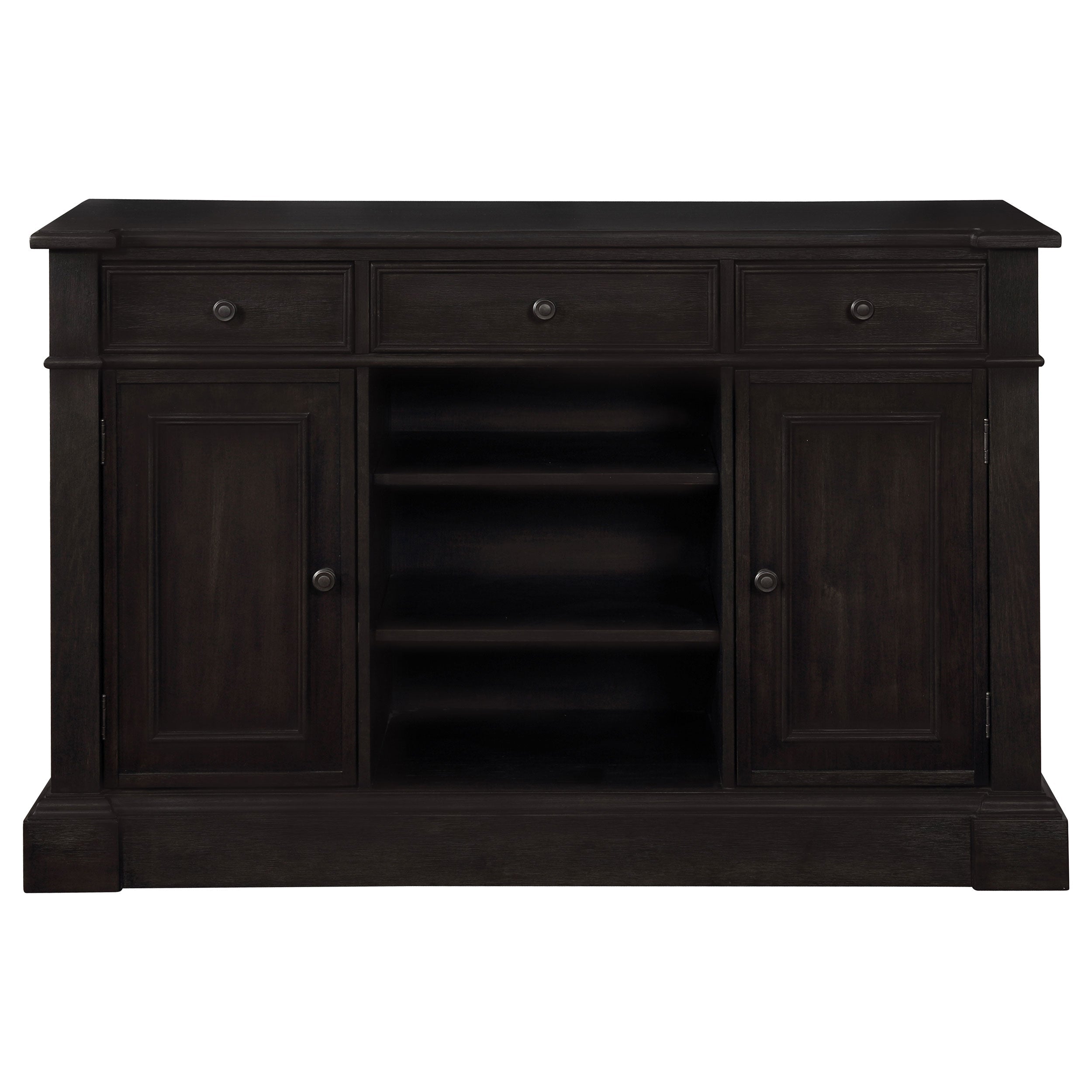 Phelps 2-door Rectangular Server Antique Noir