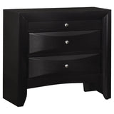 Briana Rectangular 2-drawer Nightstand Black