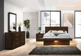 Jessica   LED Bedroom Set Cappuccino