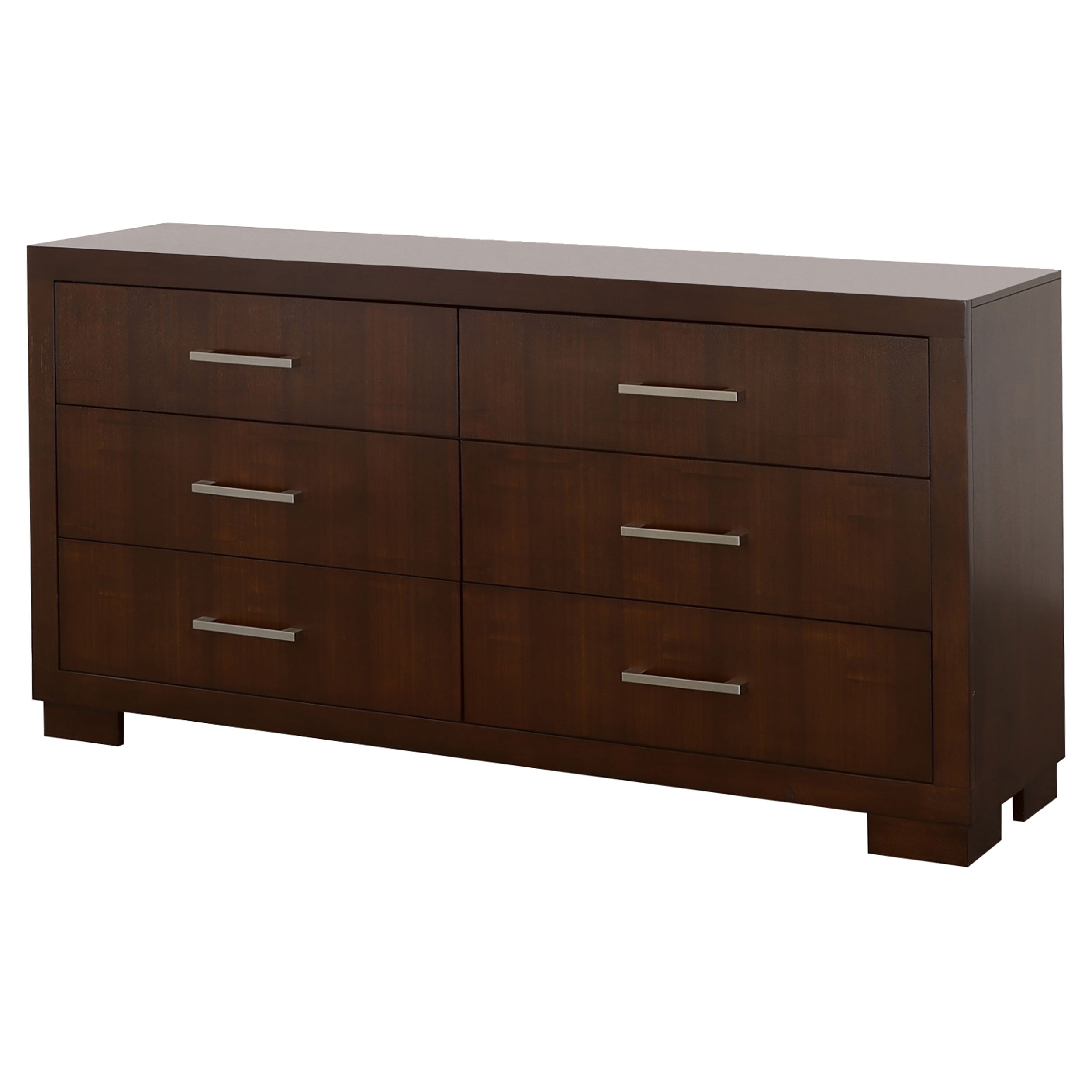 Jessica 6-drawer Dresser with Mirror Cappuccino