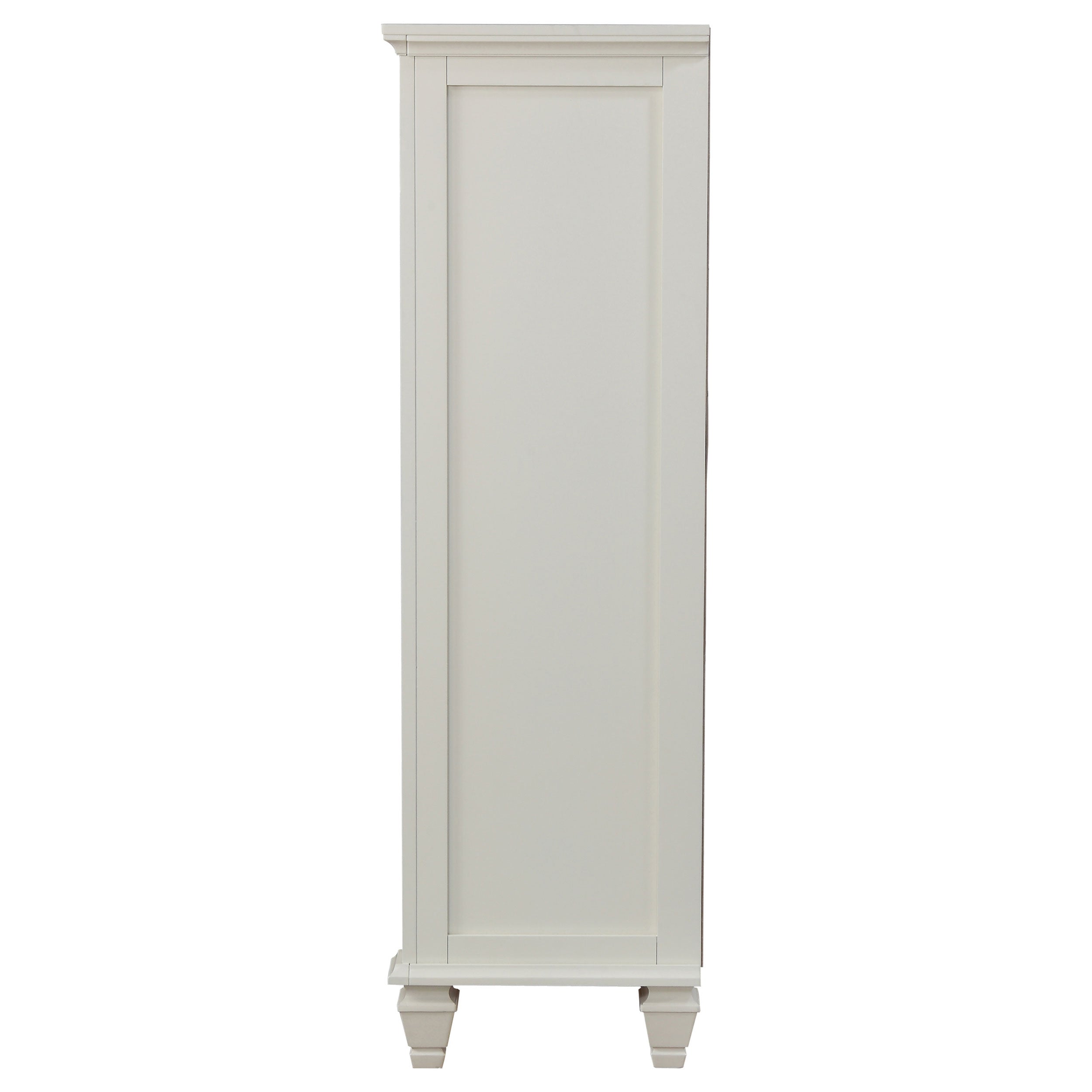 Sandy Beach 8-drawer Door Chest Storage Cream White