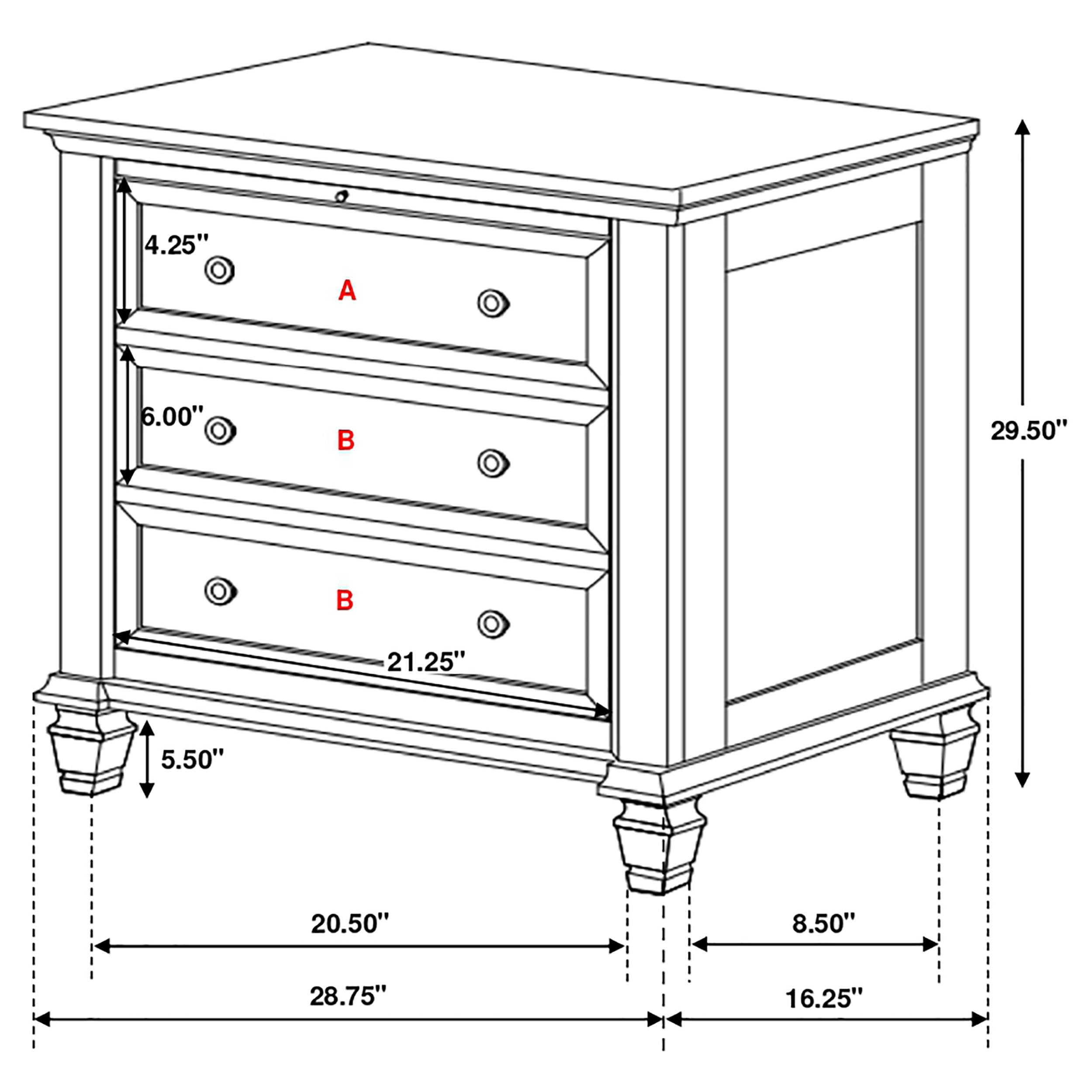 Sandy Beach Storage Bedroom Set with Sleigh Headboard