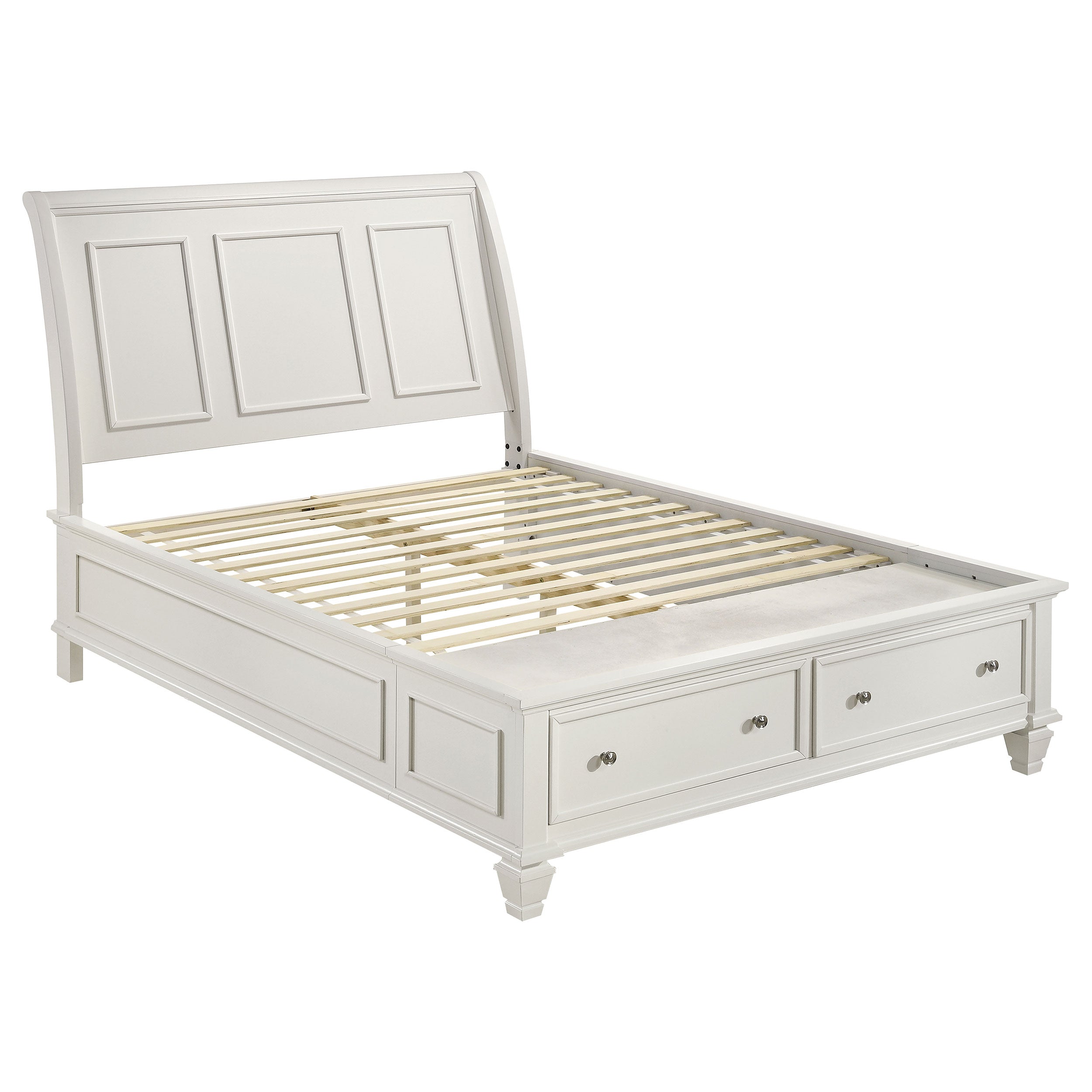 Sandy Beach Storage Bedroom Set with Sleigh Headboard