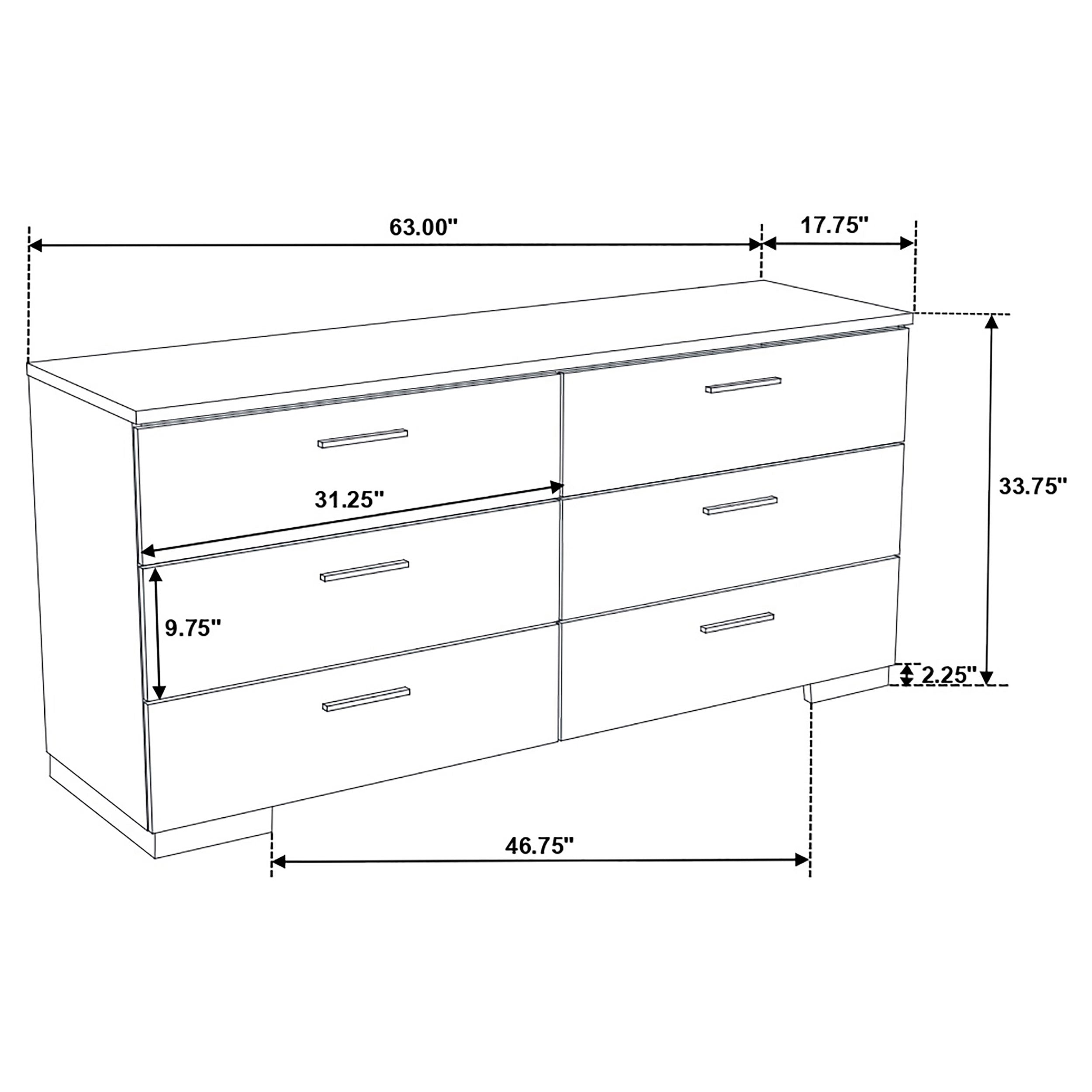 Felicity   Bedroom Set with LED Headboard and Mirror Glossy White