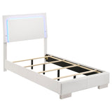 Felicity Wood  Panel Bed White High Gloss