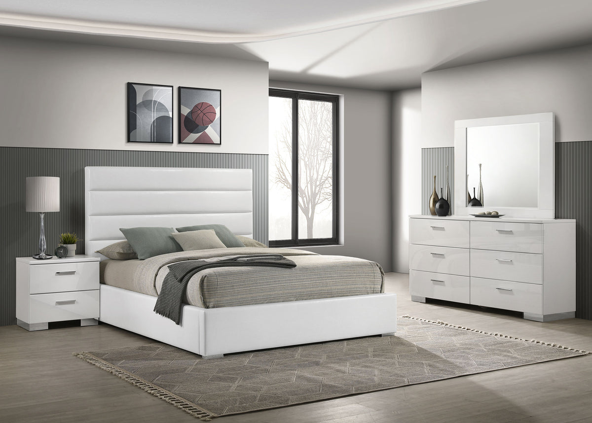 Felicity  Bedroom Set White High Gloss