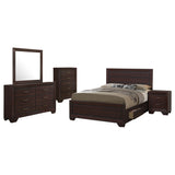 Kauffman Storage Bedroom Set with High Straight Headboard