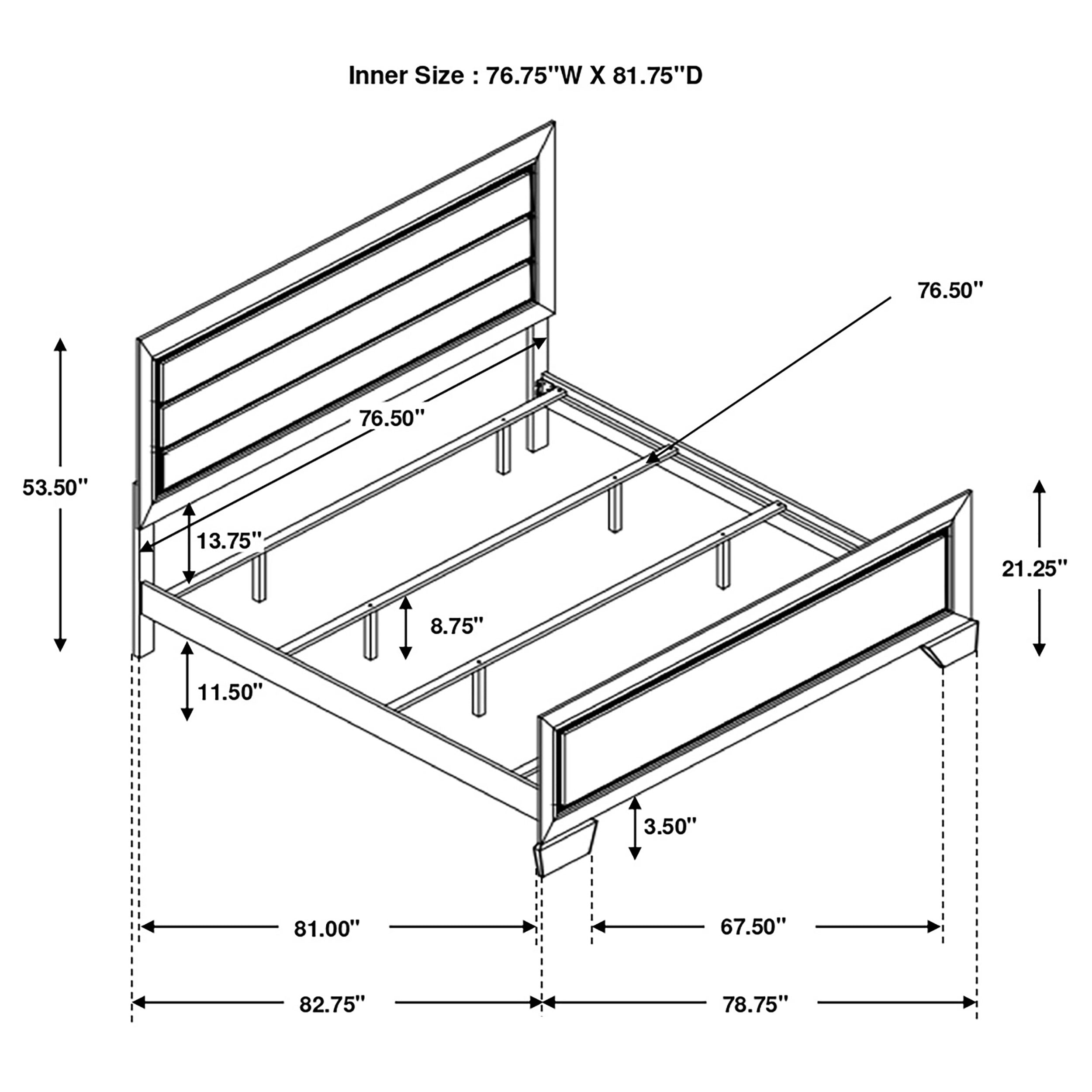 Kauffman Bedroom Set with High Straight Headboard