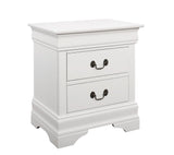 Louis Philippe 2-drawer Nightstand White