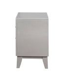 Leighton 2-drawer Nightstand Metallic Mercury