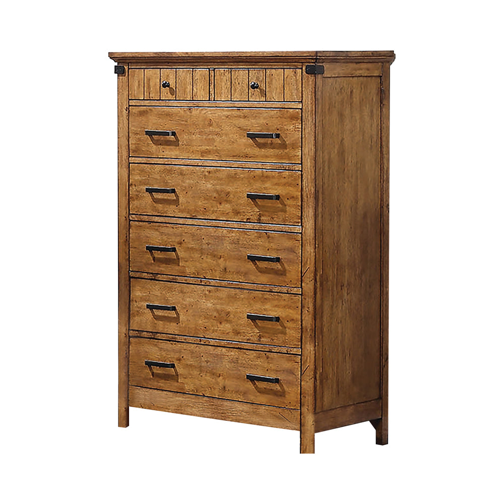 Brenner Storage Bedroom Set Rustic Honey