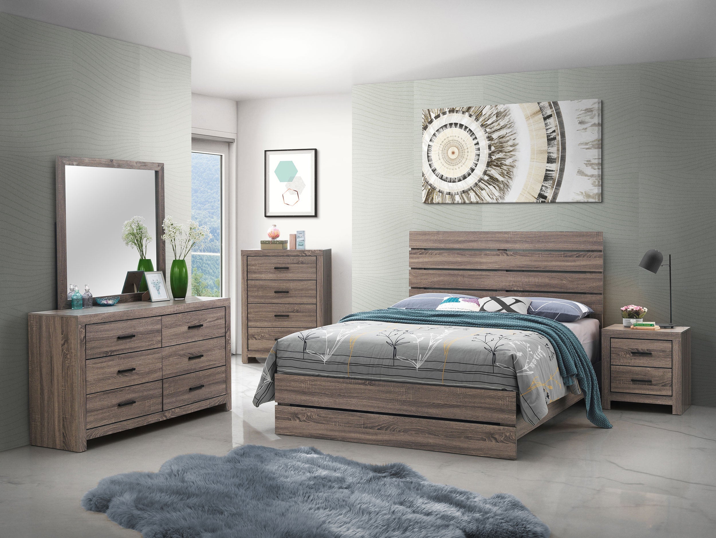 Brantford   Panel Bedroom Set Barrel Oak