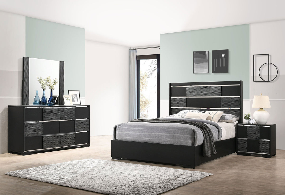 Blacktoft   Panel Bedroom Set Black