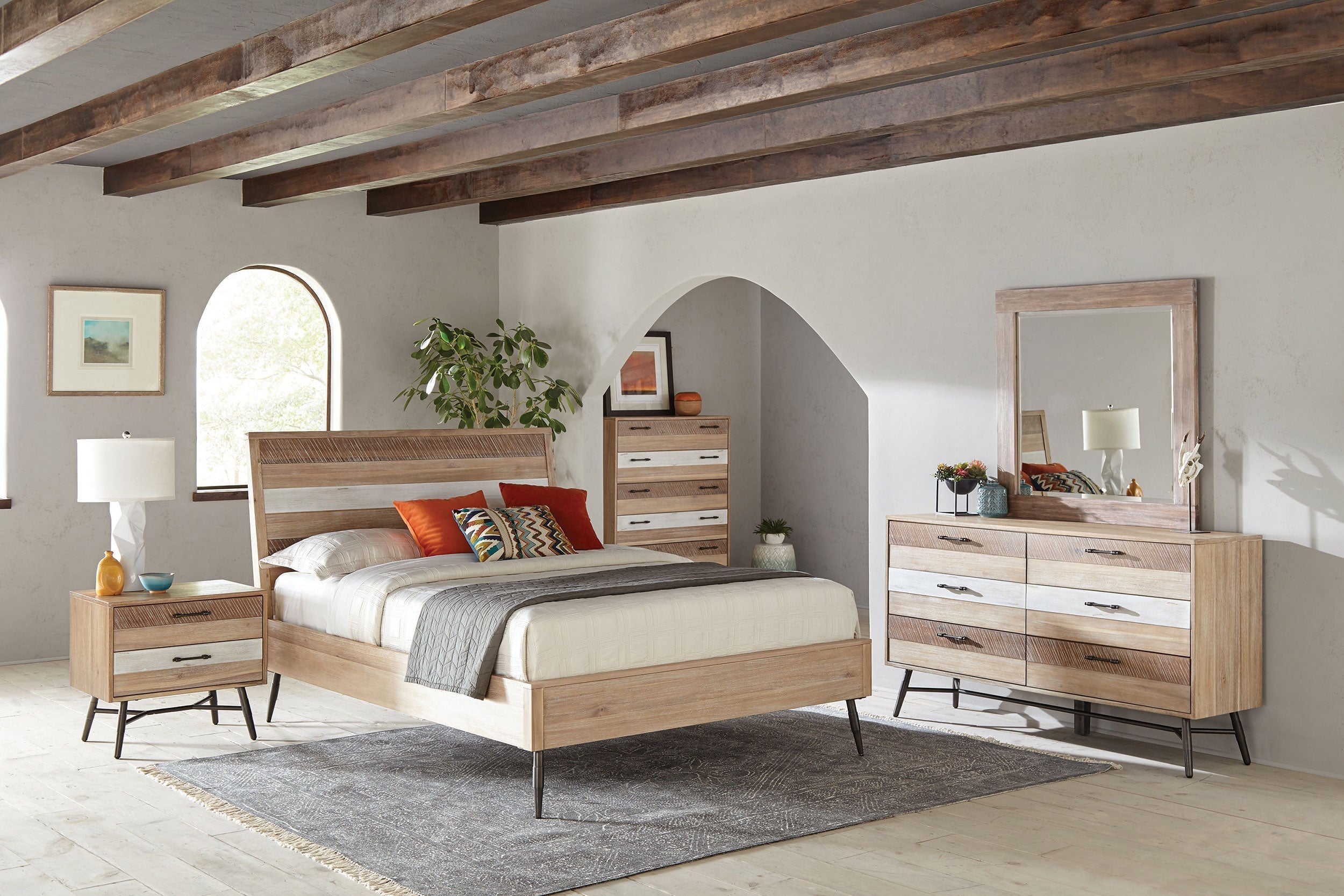 Marlow   Bedroom Set Rough Sawn Multi