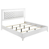 Cassia LED Panel Bed White High Gloss