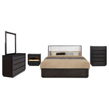Leandro Bedroom Set Burnished Black