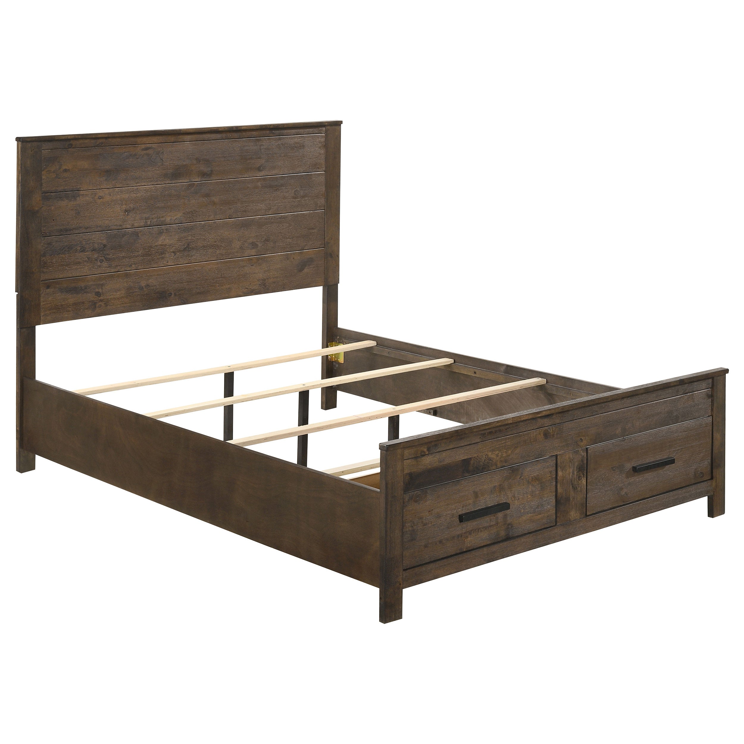 Woodmont   Platform Bedroom Set Rustic Golden Brown