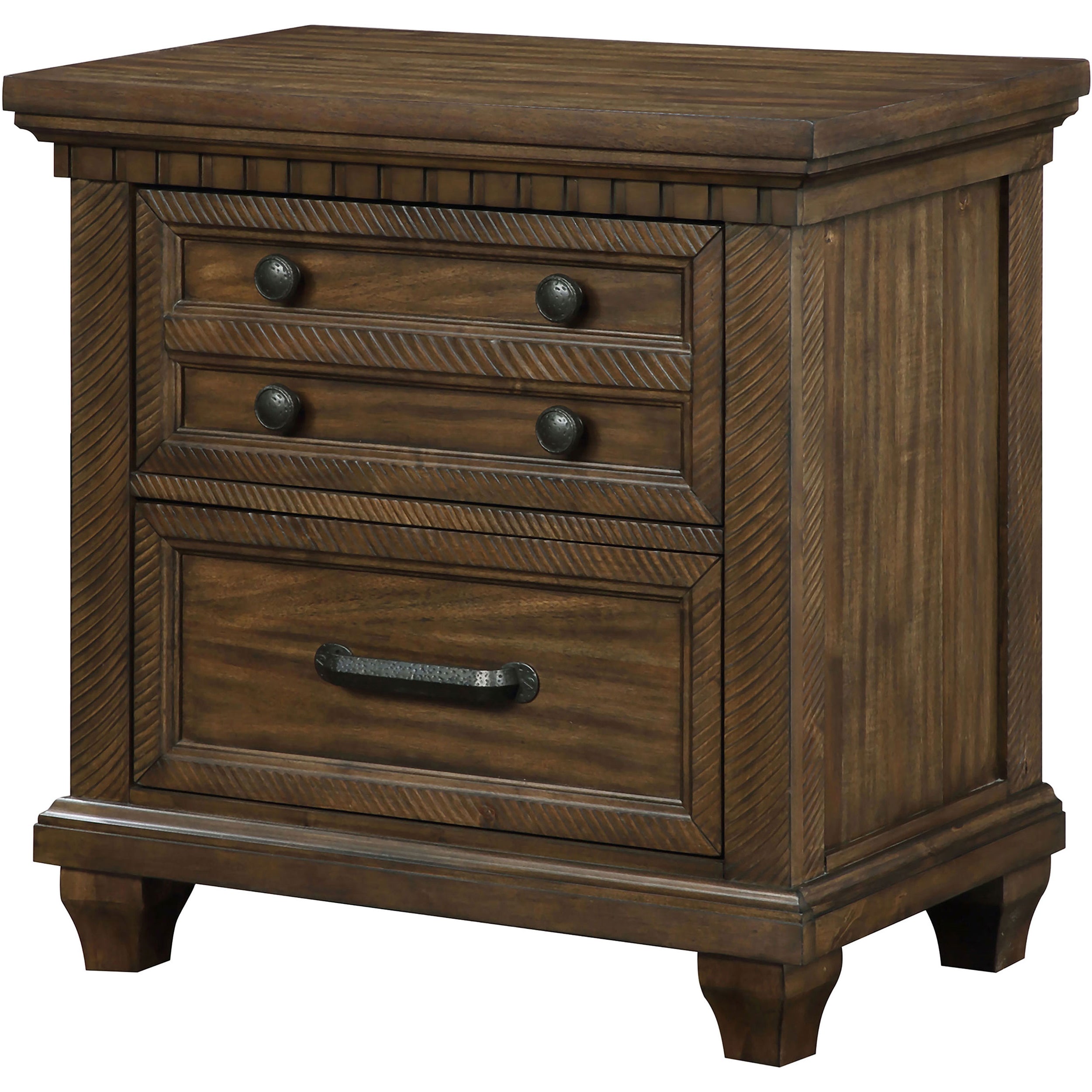 Bennington Rectangular 2-drawer Nightstand Acacia Brown