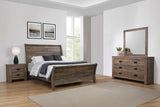 Frederick  Eastern King Bedroom Set Weathered Oak