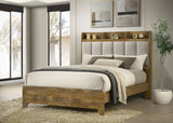 Henderson 57-inch Bookcase Panel Bed Medium Oak