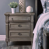 Alderwood 3-drawer Nightstand French Grey