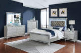 Gunnison  California King Bedroom Set Silver Metallic