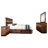 Winslow   Storage Bedroom Set Smokey Walnut