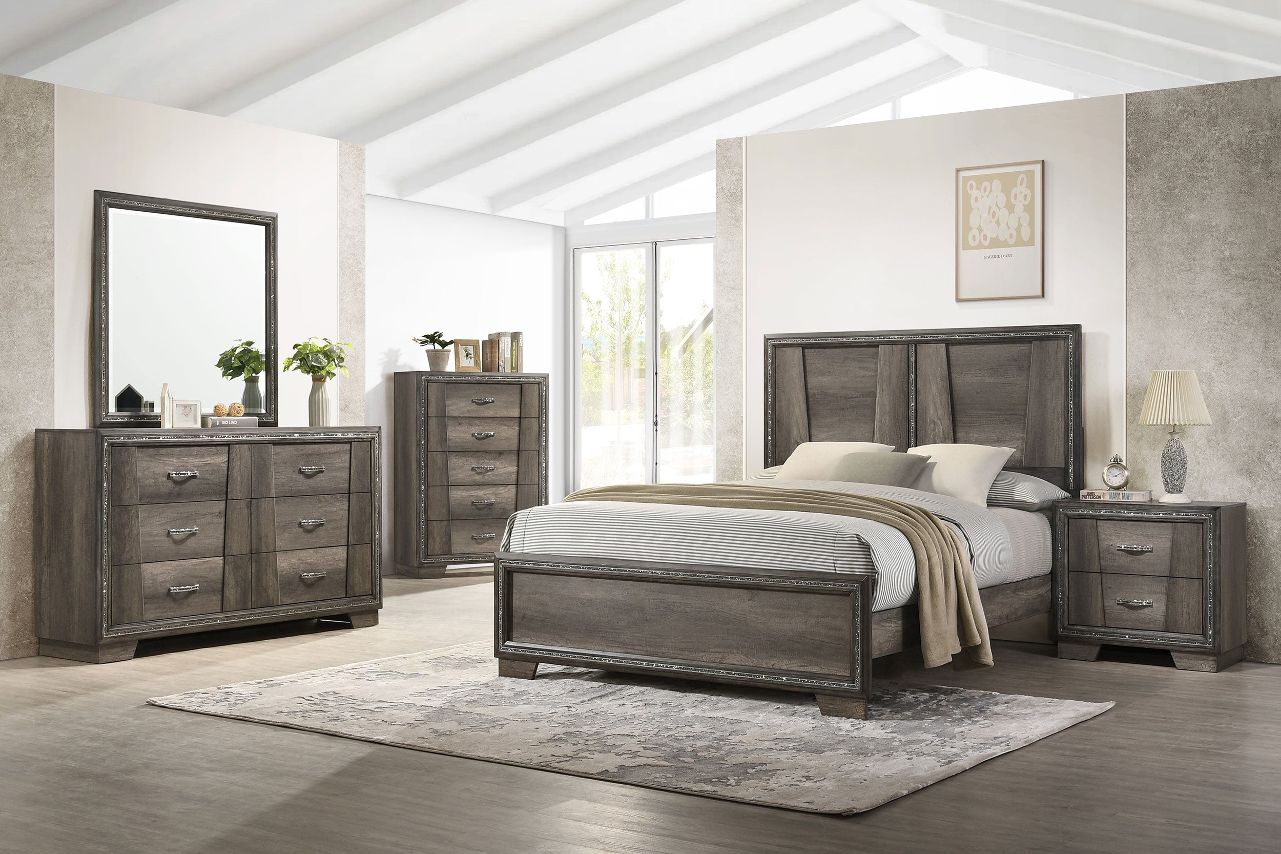 Janine   Bedroom Set Grey