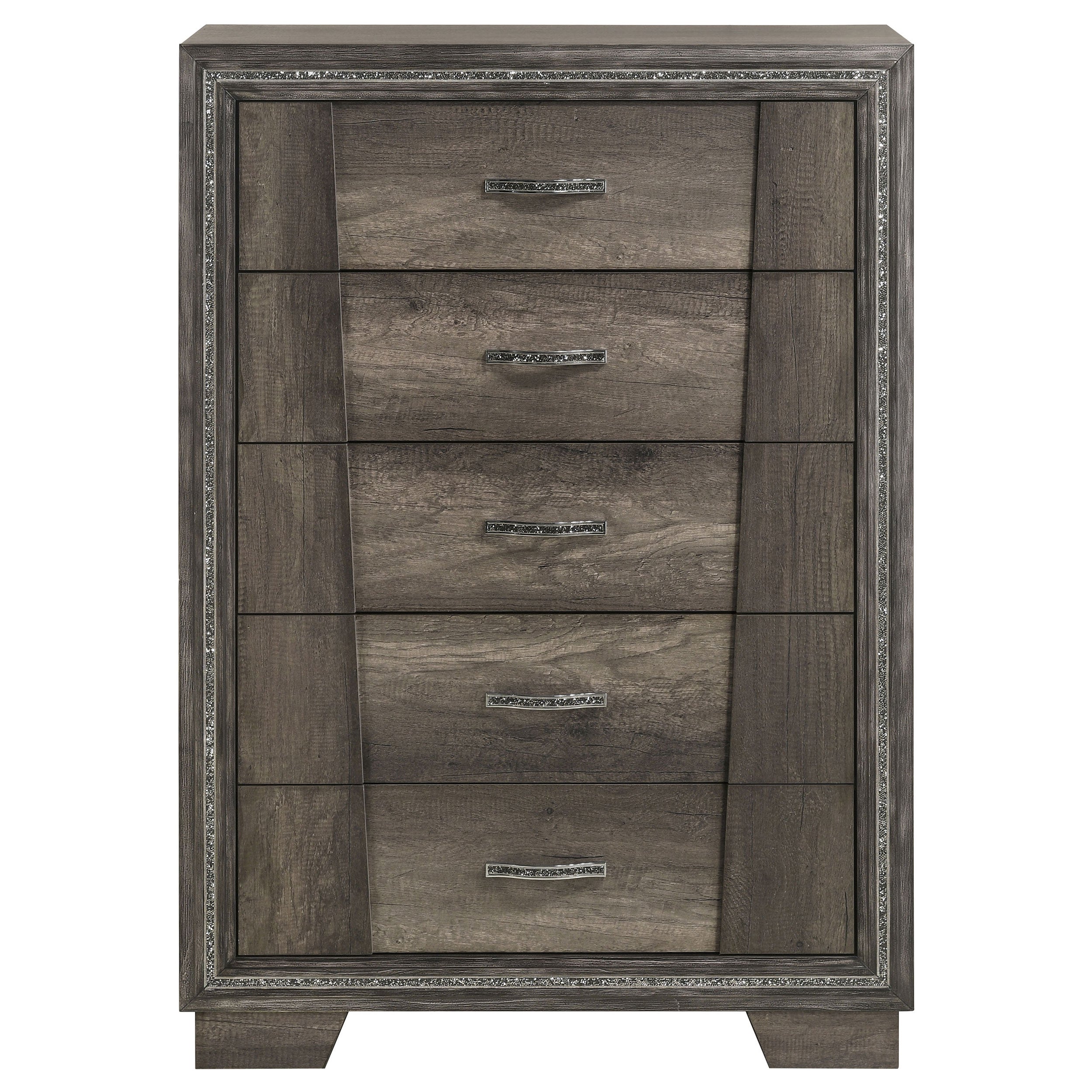 Janine 5-drawer Chest Grey