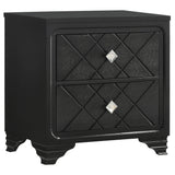 Penelope 2-drawer Nightstand Black