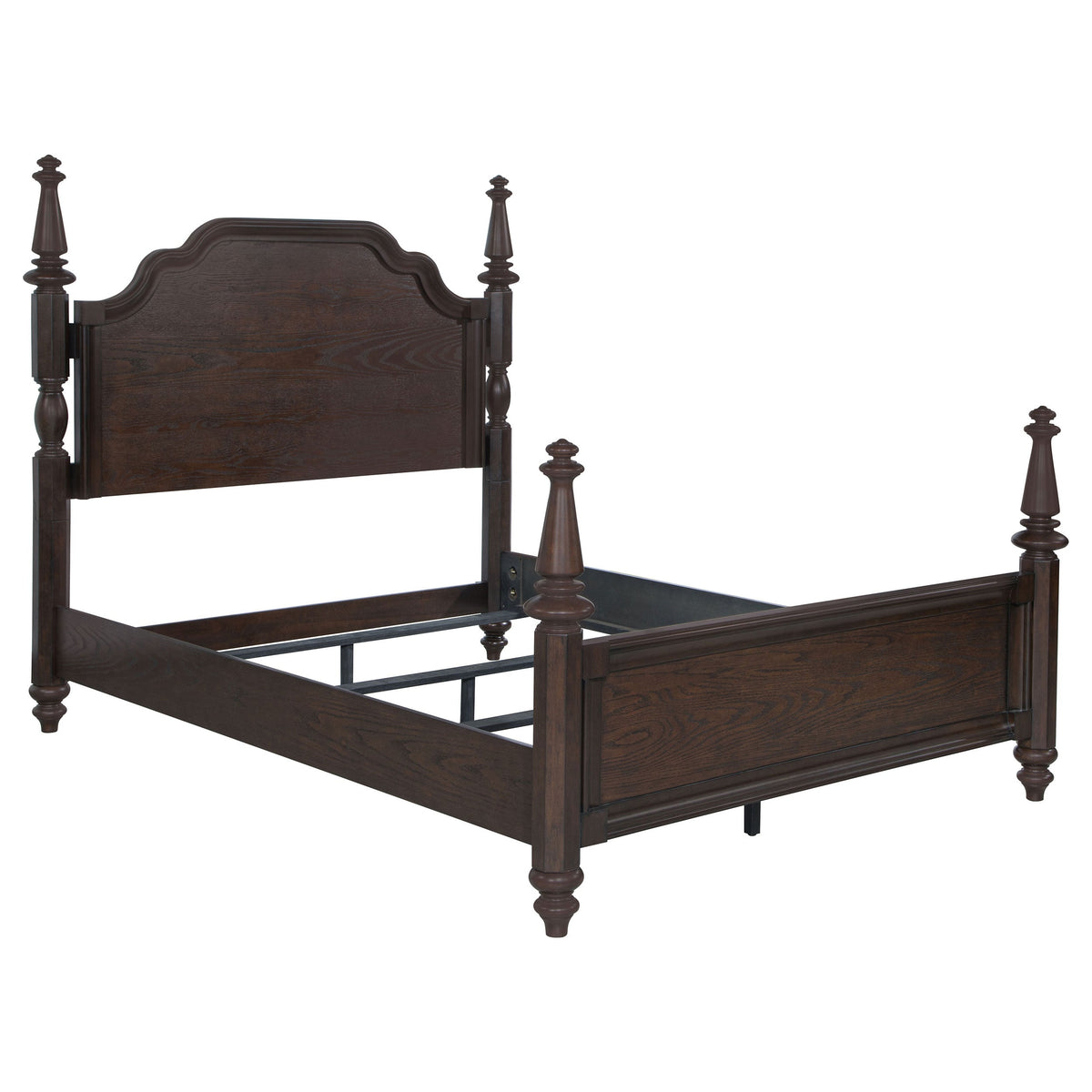 Andover 63-inch Four Poster Bed Dark Oak