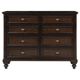 Andover 8-drawer Dresser Cabinet Dark Oak