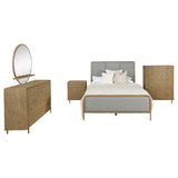 Arini  Upholstered  Bedroom Set Sand Wash and Grey