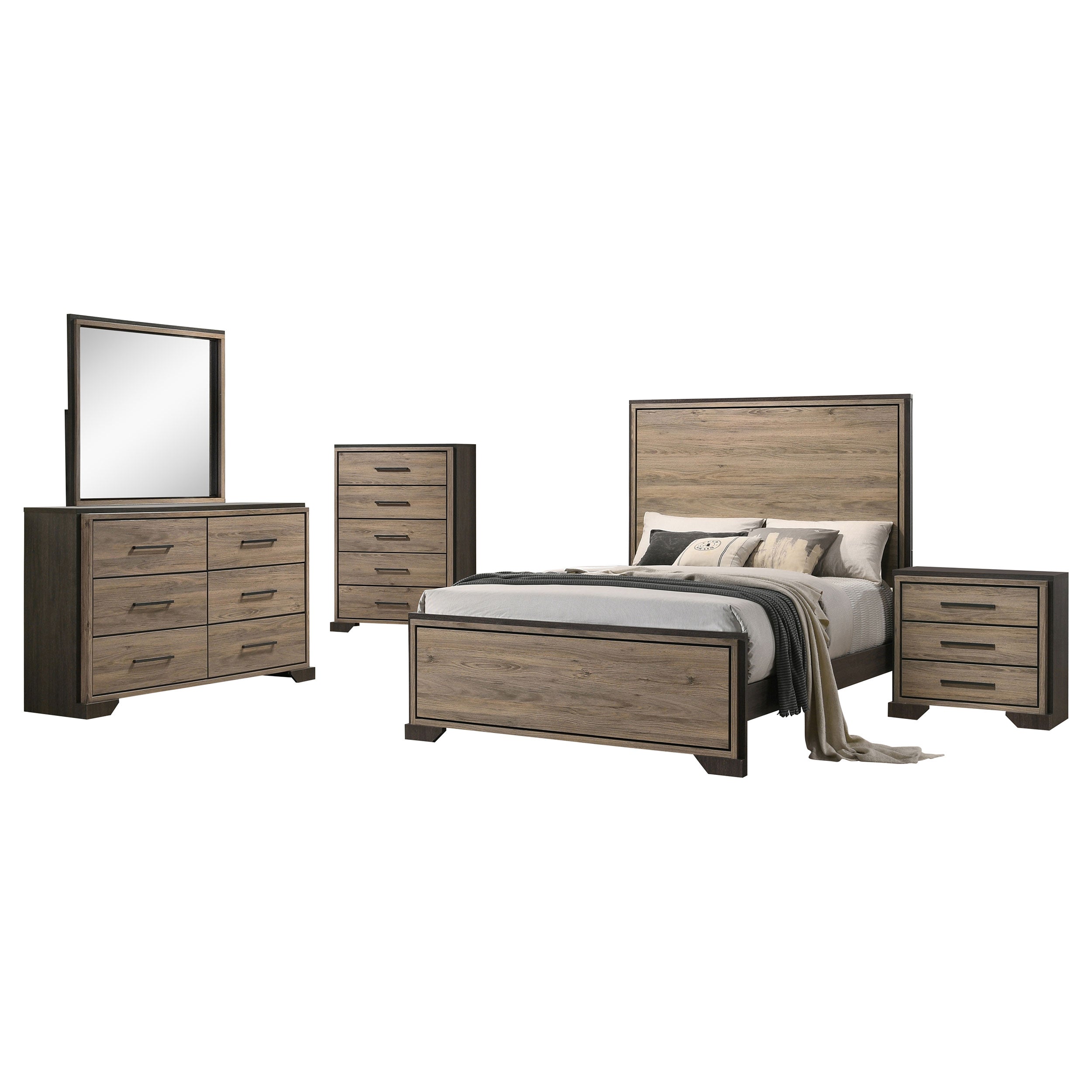 Baker   Bedroom Set Brown and Light Taupe