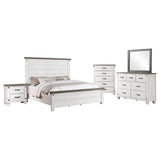 Lilith   Bedroom Set Distressed Grey and White