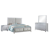 Larue  Tufted  Bedroom Set Silver