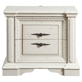 Evelyn 2-drawer Nightstand with USB Ports Antique White