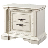 Evelyn 2-drawer Nightstand with USB Ports Antique White